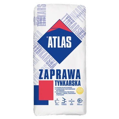 Zaprawa tynkarska Atlas do nakładania ręcznego (ZT) lub mechanicznego (ZTM)