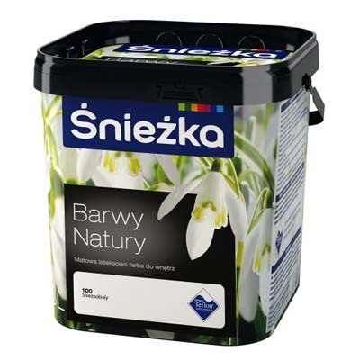 Barwy Natury Śnieżnobiała farba lateksowa do wnętrz Śnieżka opak. 2,5 l lub 5 l (zł/szt)