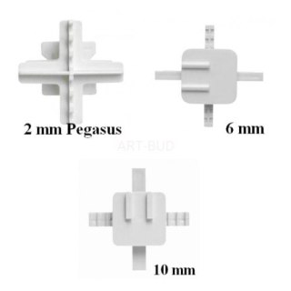 Krzyżyki montażowe do pustaków szklanych 6mm, 10mm oraz 2 mm Pegasus 25 szt