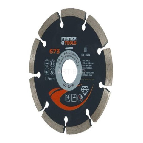 Tarcza diamentowa segmentowa 115 x 1,8 673 Faster Tools