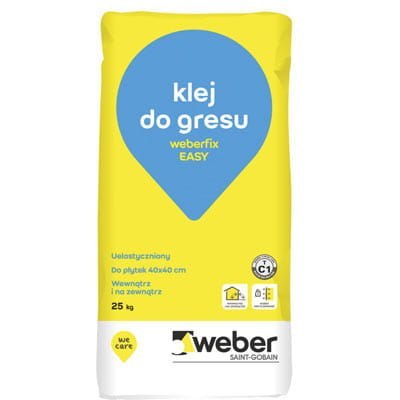 Uelastyczniony cementowy klej do gresu weberfix EASY