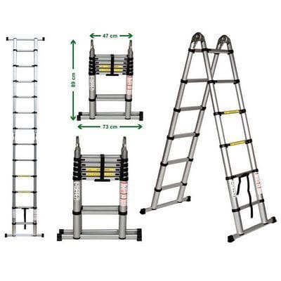 Drabina teleskopowa przegubowa DT19R wysokość robocza do 450 cm