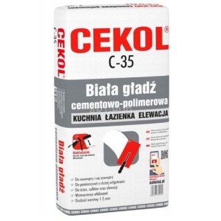 Biała gładź cementowo-polimerowa CEKOL C-35