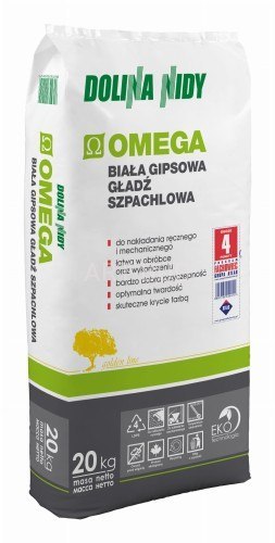 Gładź gipsowa szpachlowa OMEGA 20 kg DOLINA NIDY