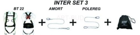 Zestaw bezpieczeństwa Inter Set 3 szelki 2 linki worek transportowy
